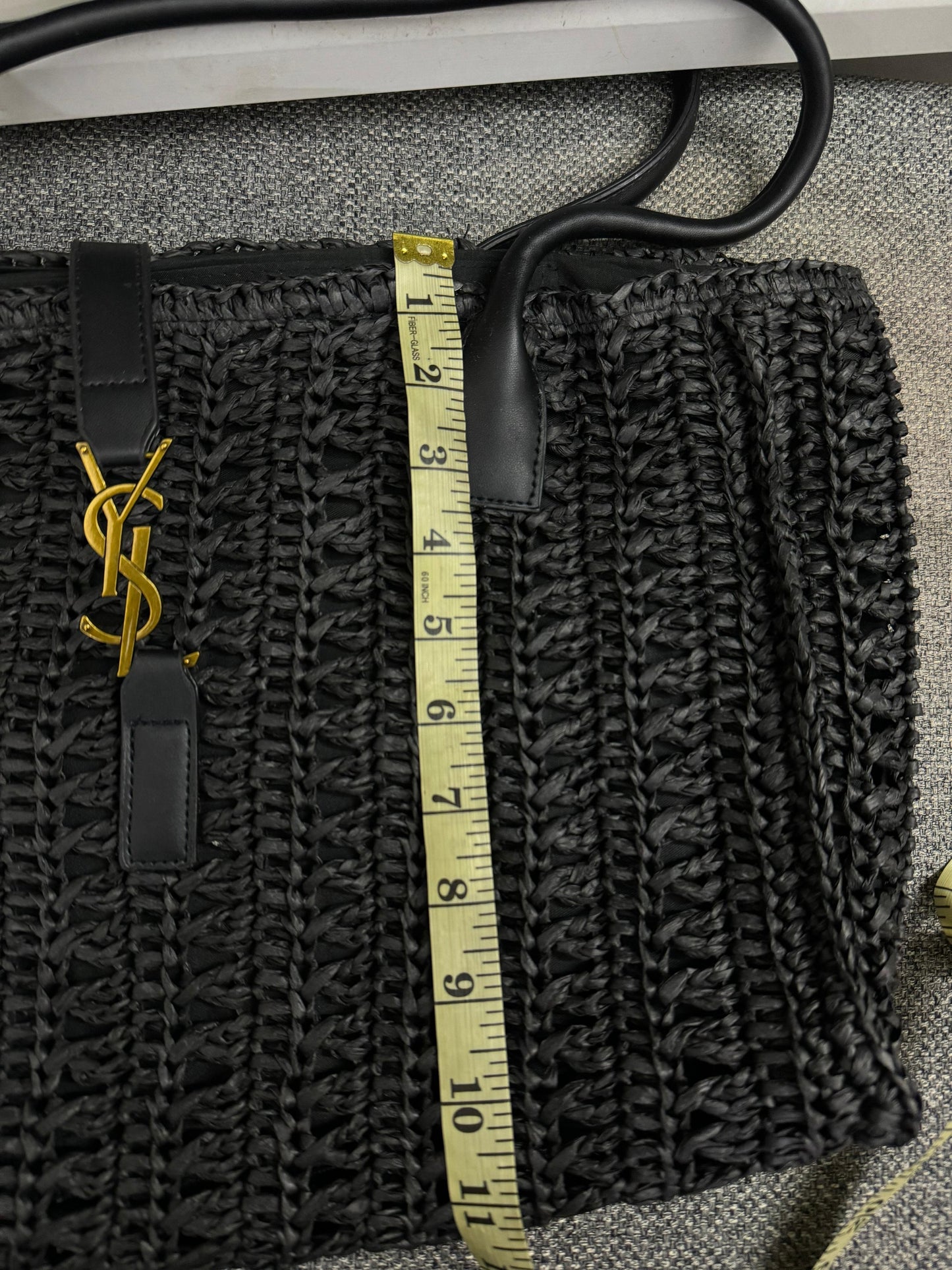 Panier Leather-Trimmed Raffia Tote – Official Model