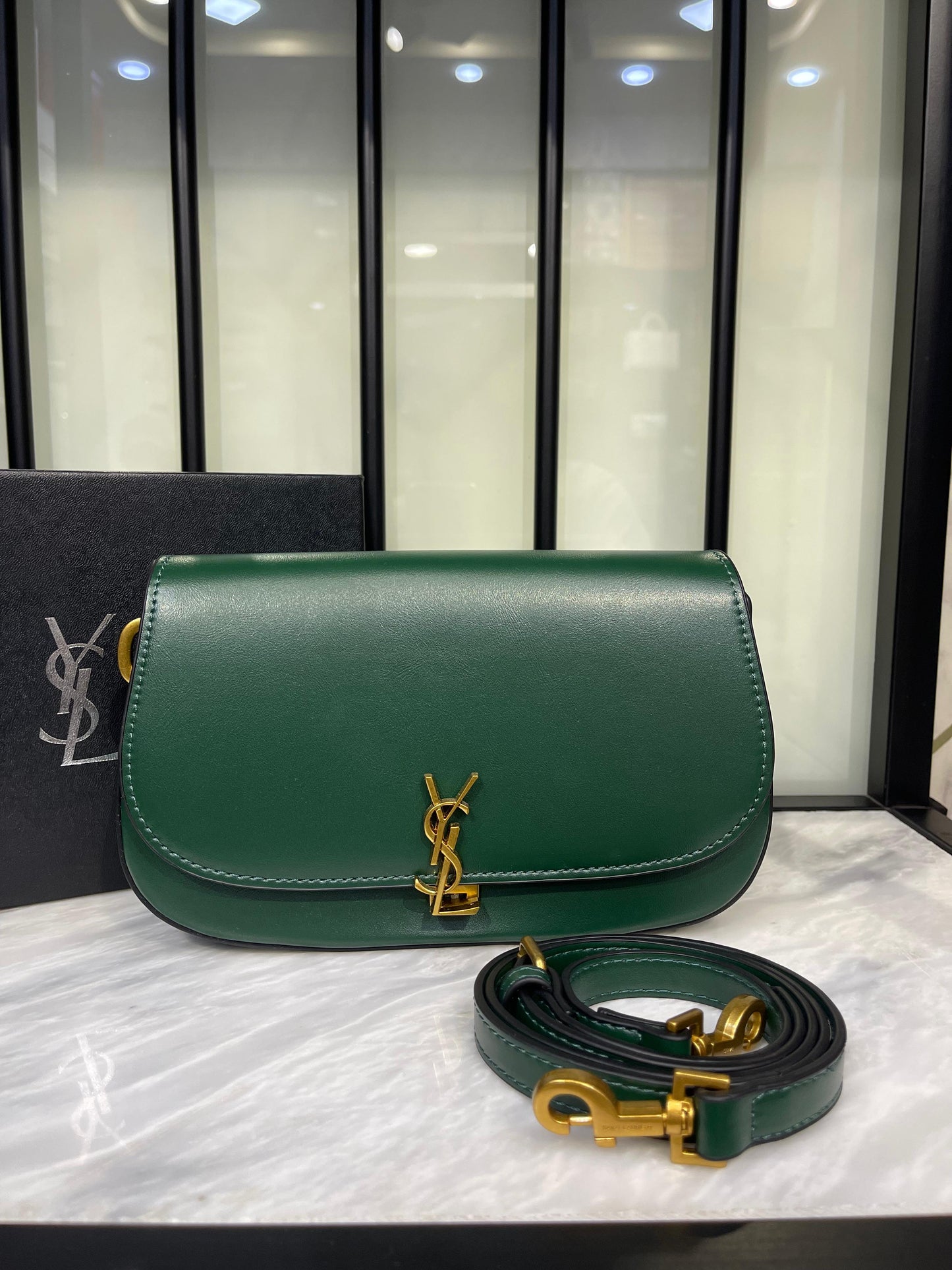 YSL Voltaire Half-Moon Shoulder Bag – Bronze Hardware