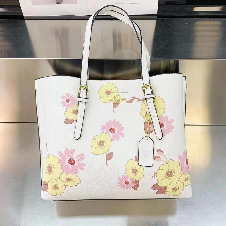 Coach Tote Bag – White with Floral Print