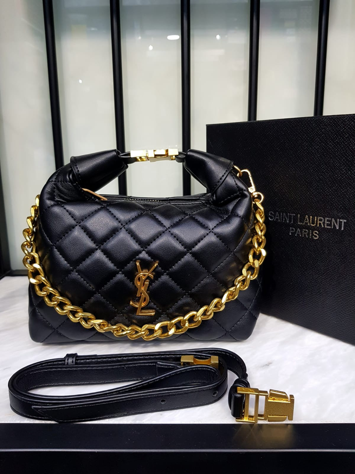YSL Quilted Small Crossbody Bag – Cassandre Design