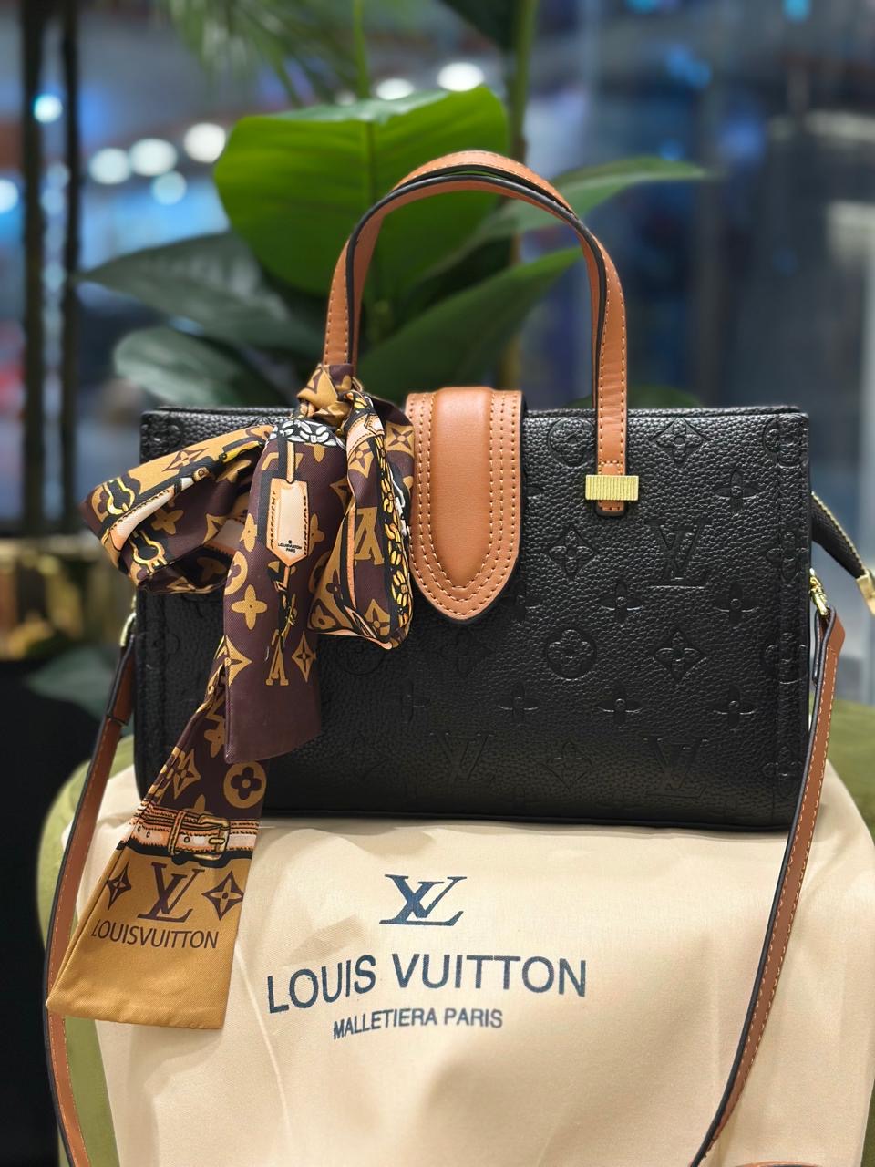 Louis Vuitton Handbag with Scarf – Box & Dust Bag Included