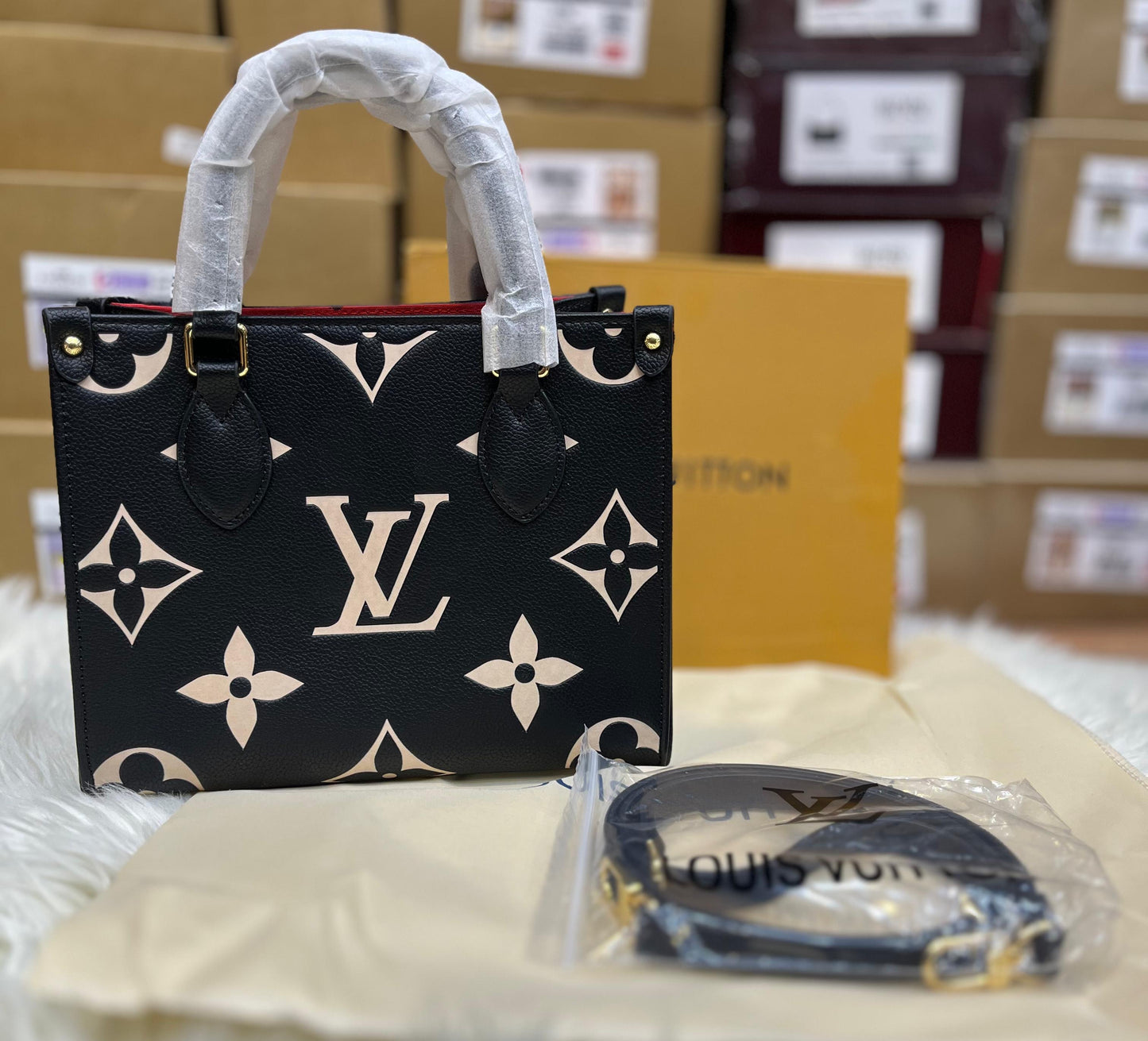Louis Vuitton OnTheGo PM – Embossed Leather Tote