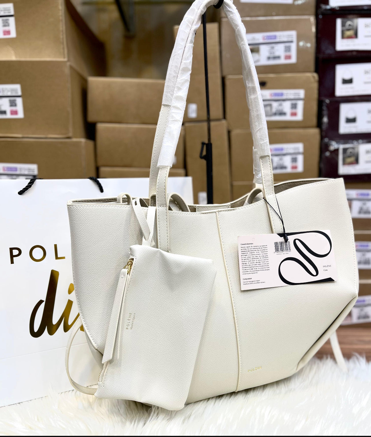 POLÉNE Cyme Large – Edition Textured Tote