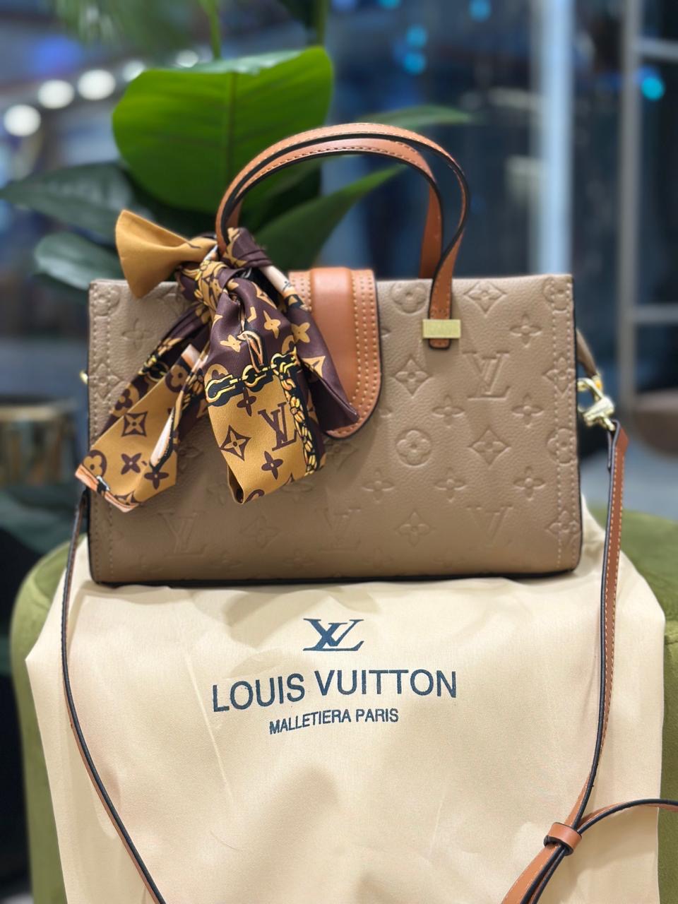 Louis Vuitton Handbag with Scarf – Box & Dust Bag Included