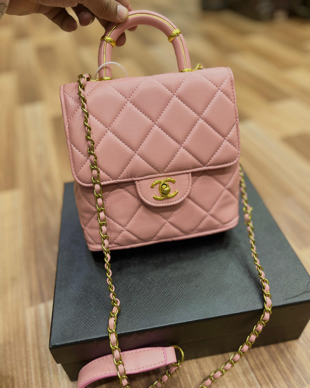 Chanel Mini Square Top Handle Flap – Lambskin