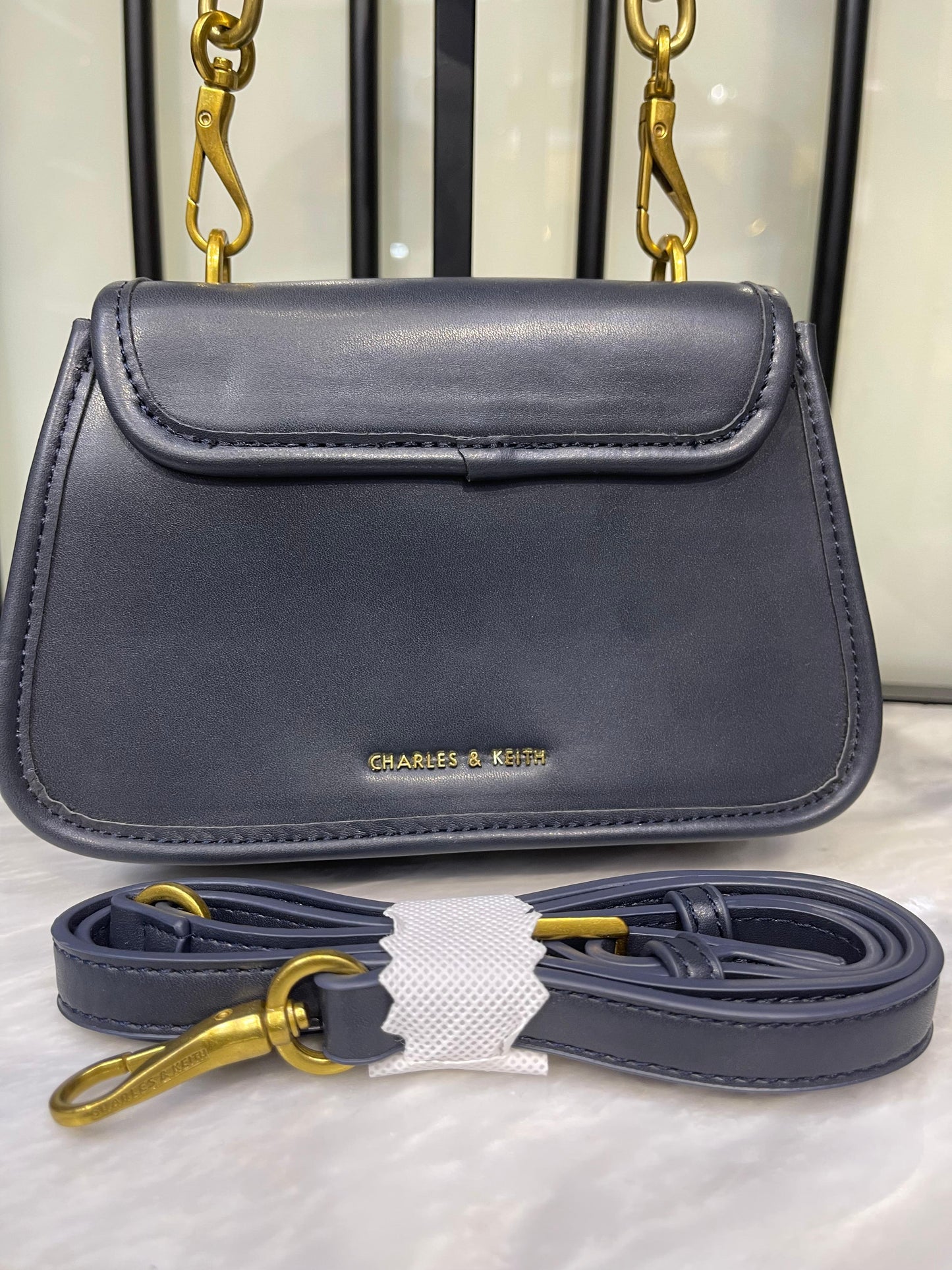 Charles & Keith Joelle Ring Push-Lock Bag – Faux Leather