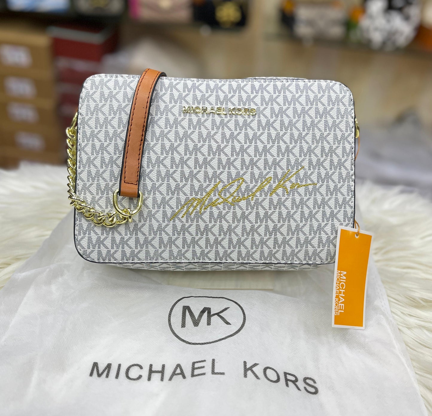 MICHAEL KORS Jet Set Medium Logo Signature Crossbody Bag – Chic Everyday Style