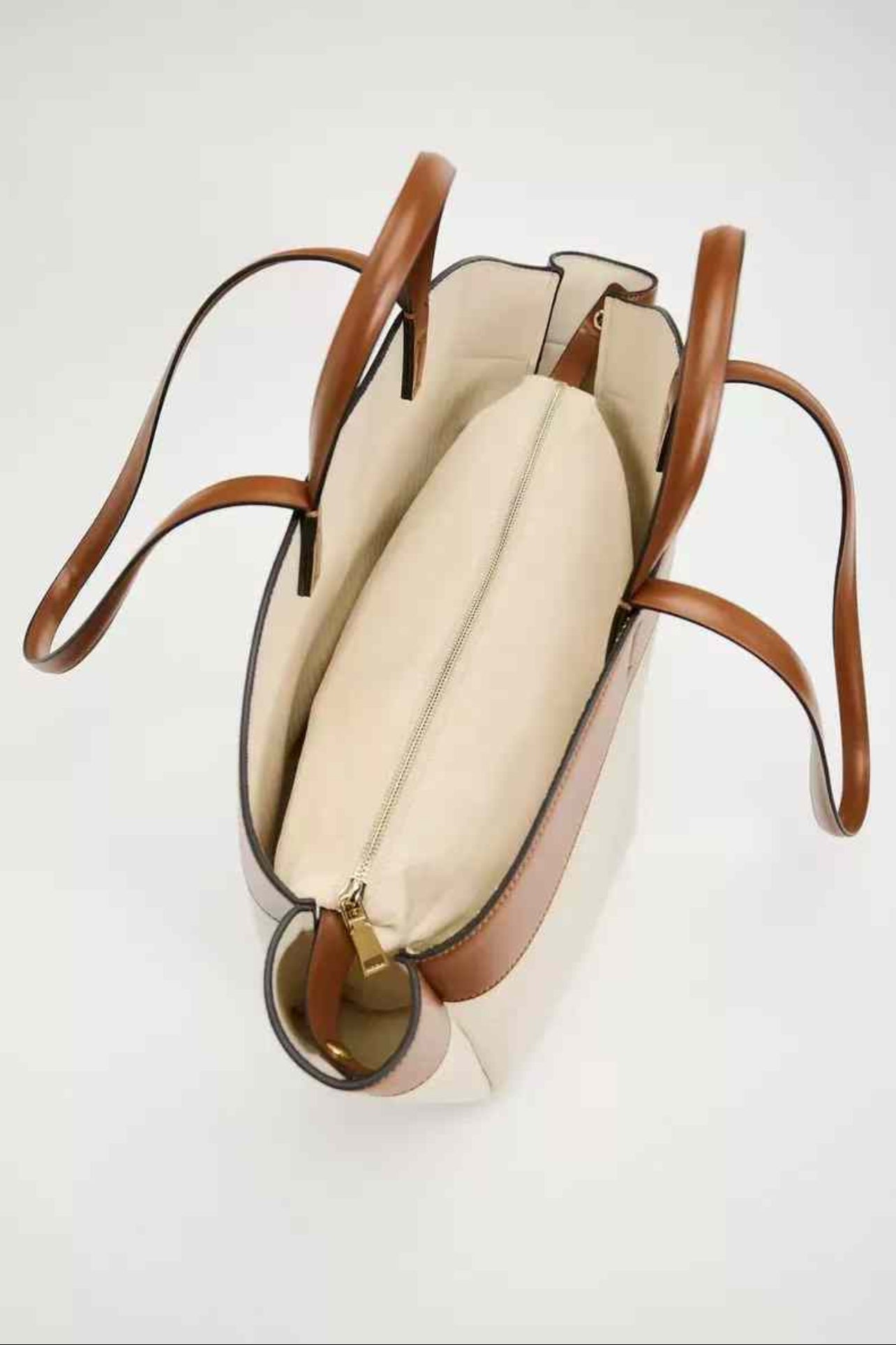 ZARA Combination Tote Bag – Canvas with Handles & Shoulder Strap