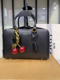 COACH Bowery Satchel 22 with Cherry Charm