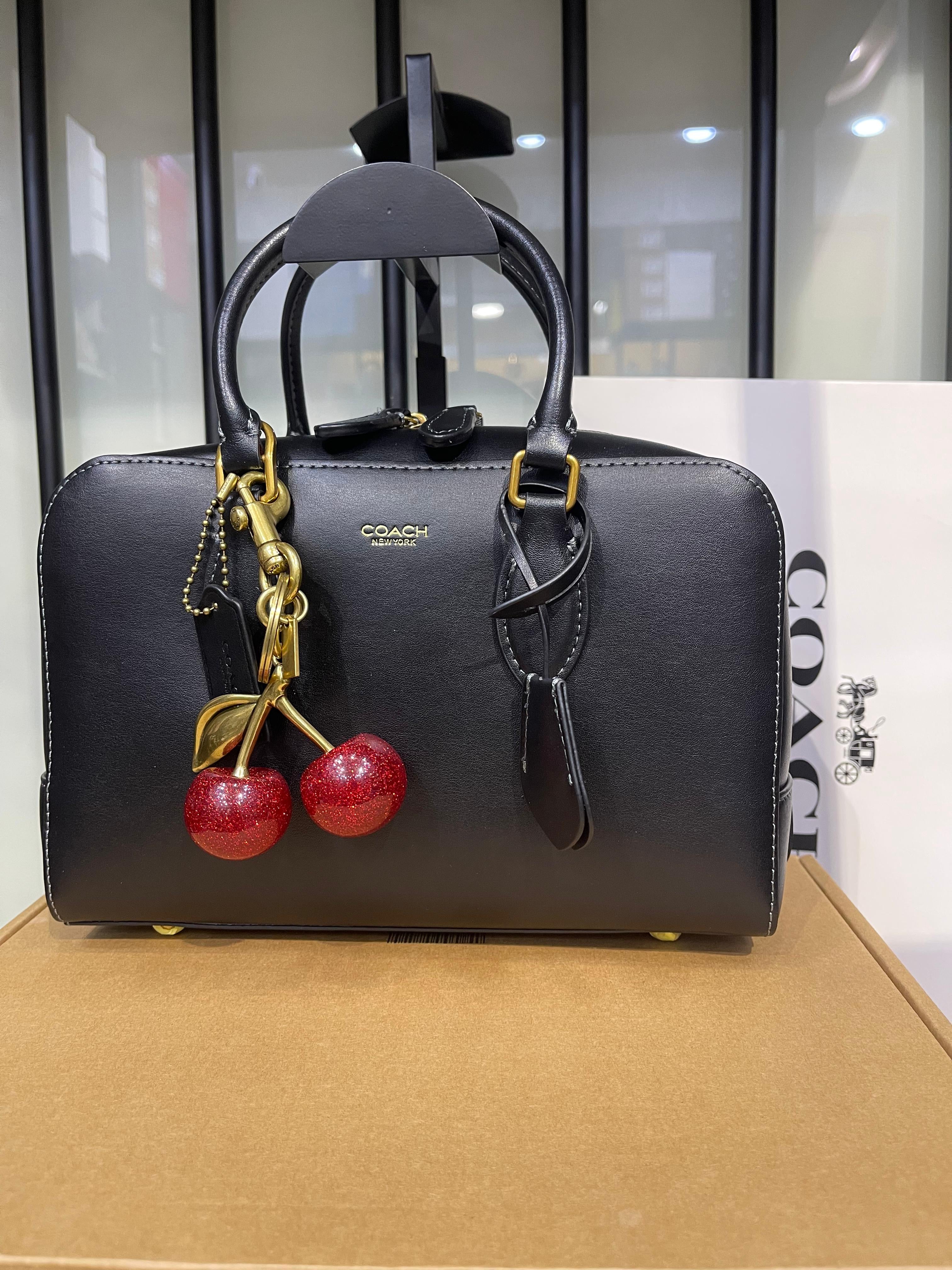 COACH Bowery Satchel 22 with Cherry Charm