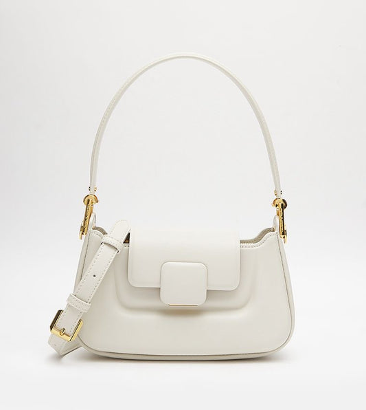 CHARLES & KEITH Koa Leather Push-Lock Top Handle Bag