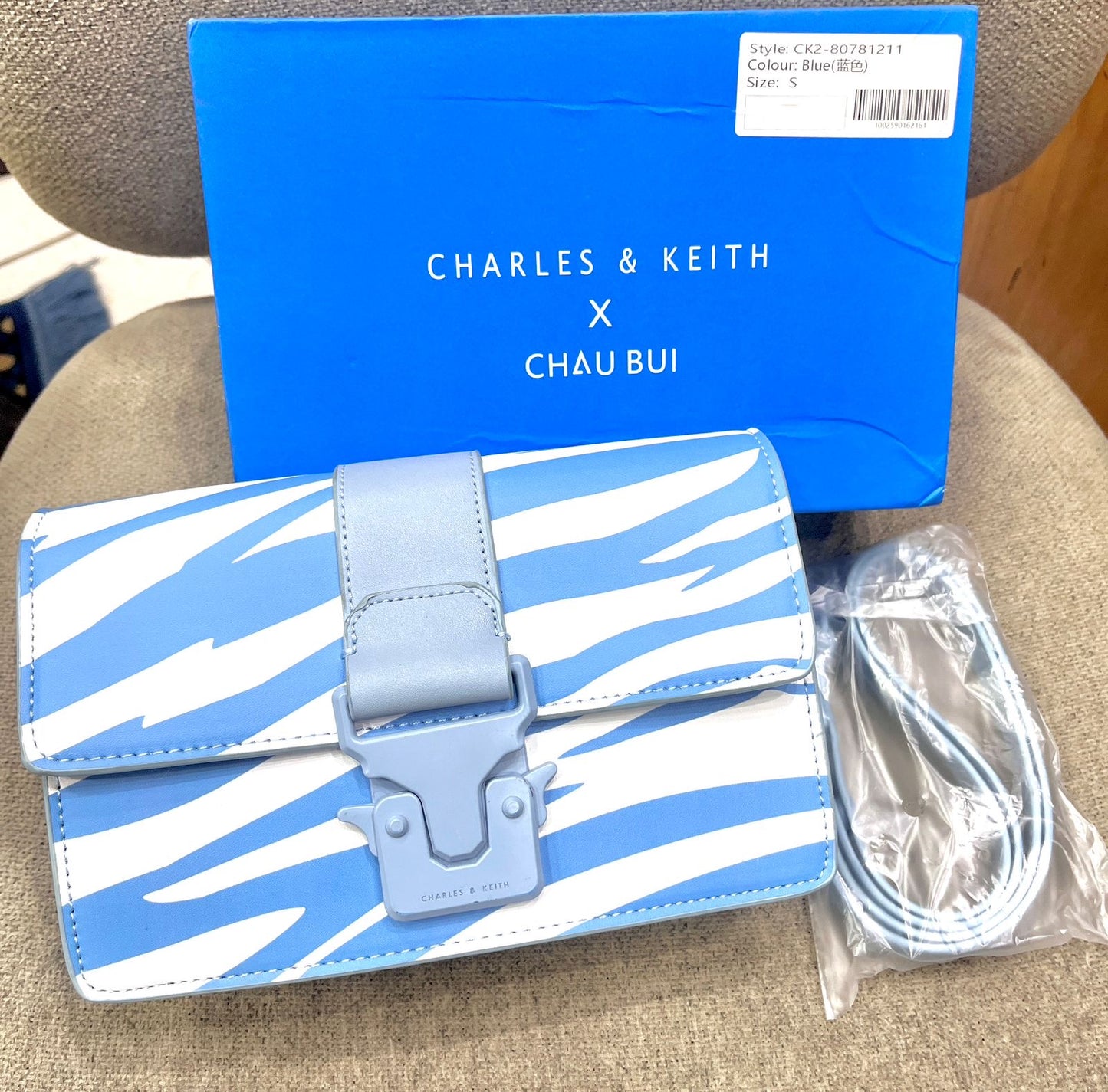 Charles & Keith Push-Lock Shoulder Bag – With Box & Tag
