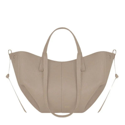 Polène Cyme – Edition Textured Taupe Tote Bag