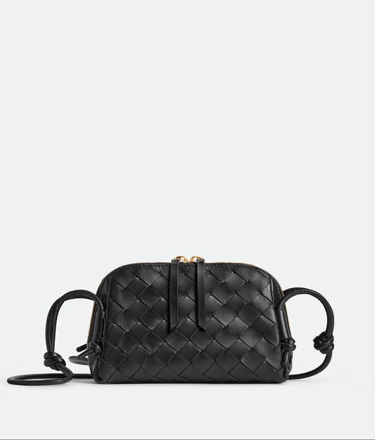 Bottega Veneta Concert Pouch in Lambskin with Gold Hardware