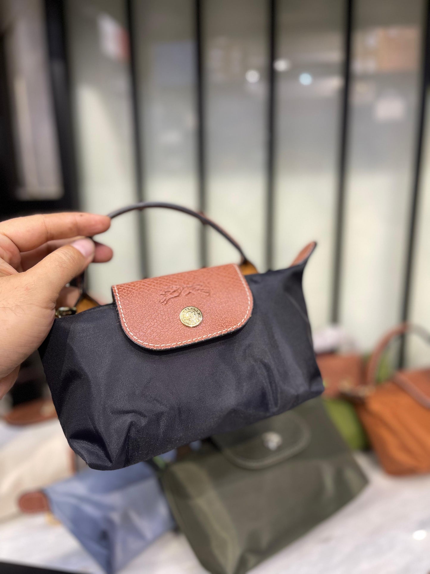 Longchamp Le Pliage Pouch with Handle