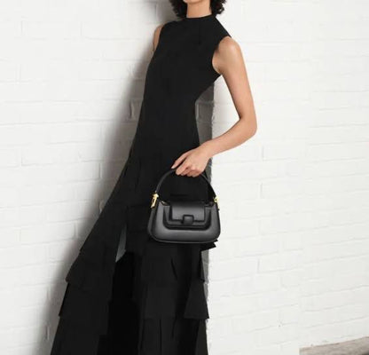 CHARLES & KEITH Koa Leather Push-Lock Top Handle Bag