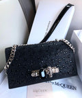 Alexander McQueen Crystal-Embellished Mini Jewelled Satchel – Luxe Statement
