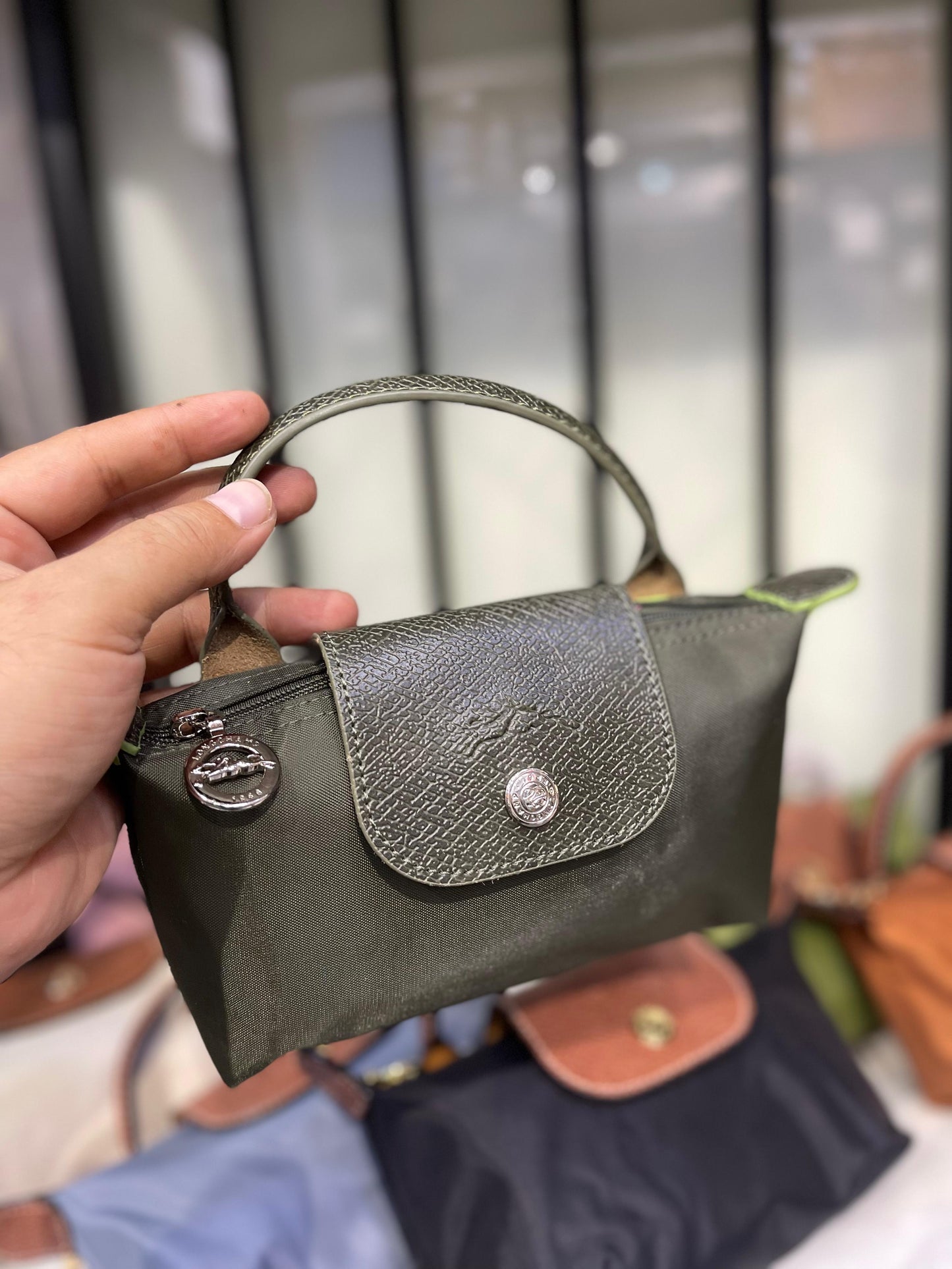 Longchamp Le Pliage Pouch with Handle