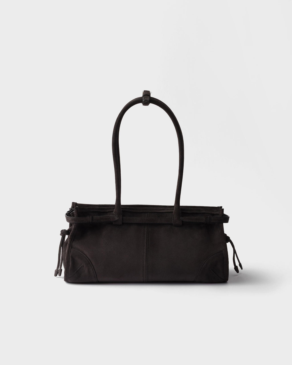 Prada-Inspired Bonnie Medium Suede Handbag