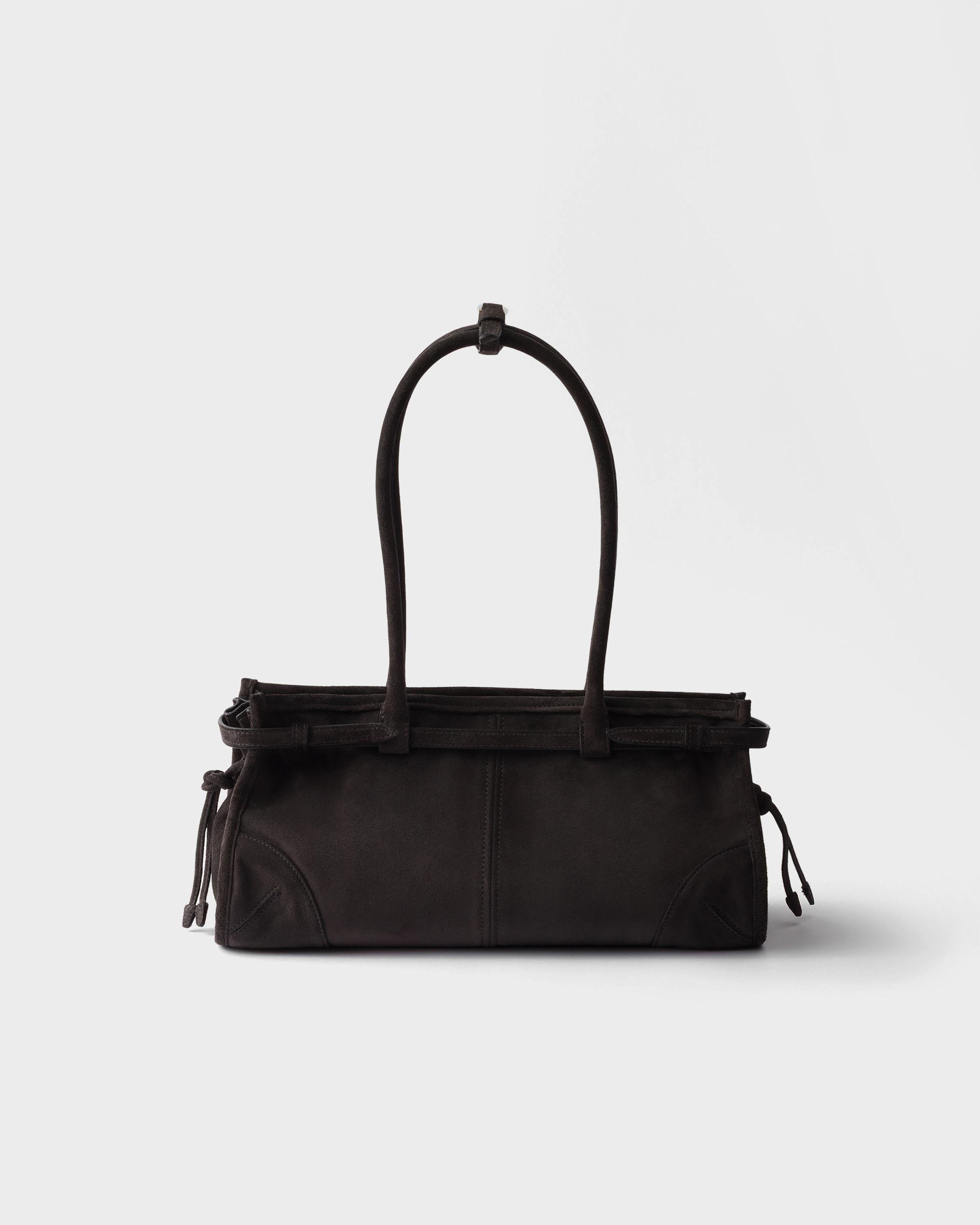Prada-Inspired Bonnie Medium Suede Handbag