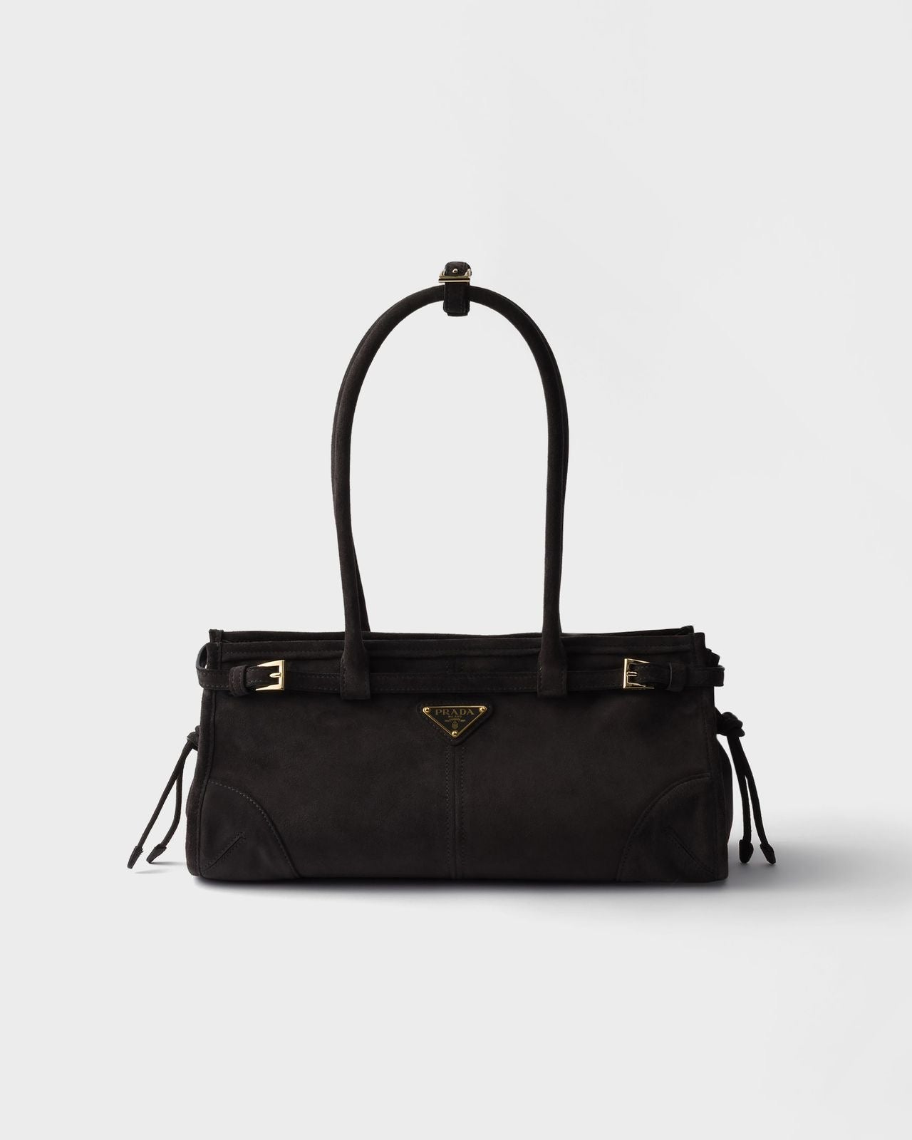 Prada-Inspired Bonnie Medium Suede Handbag