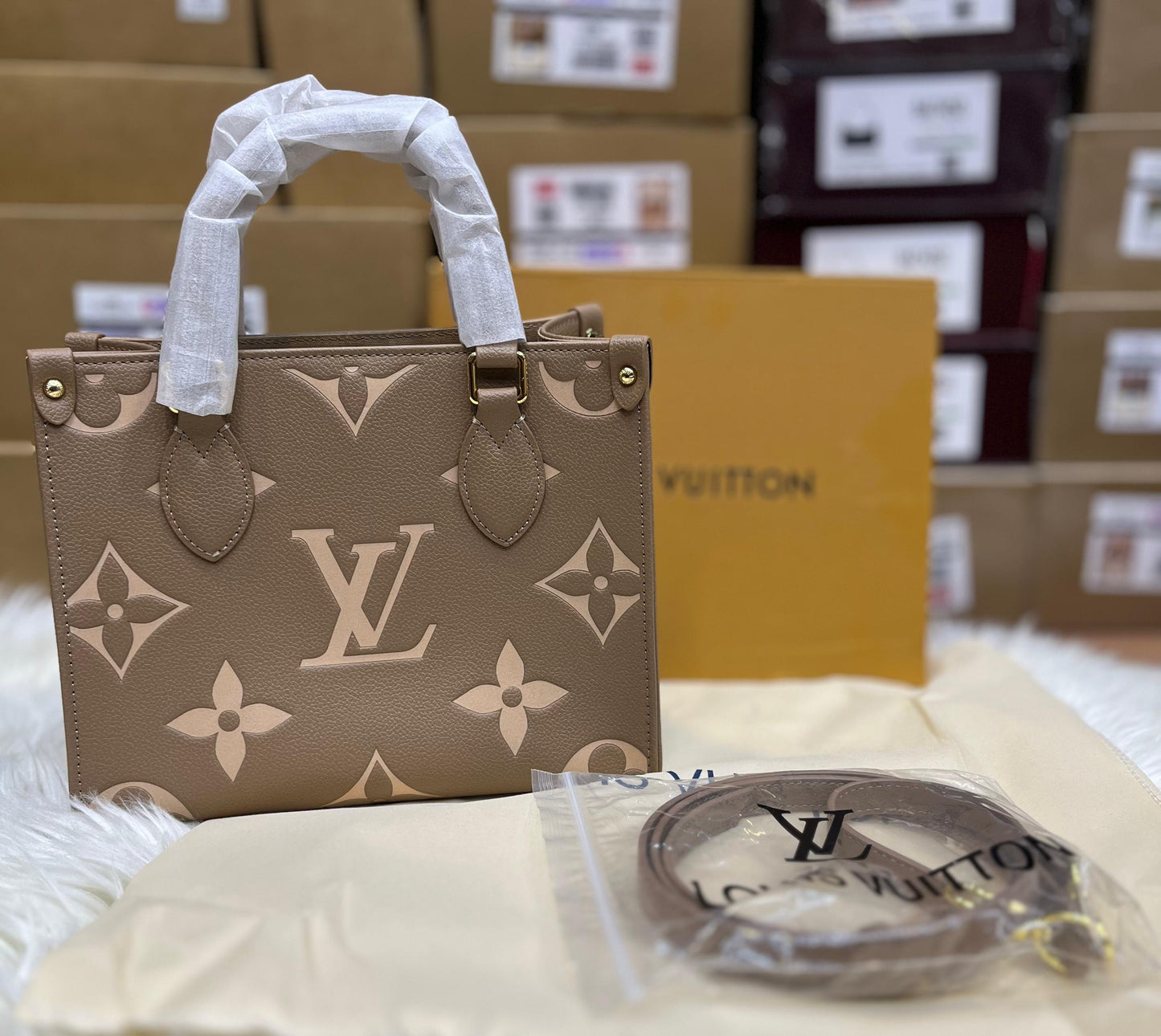 Louis Vuitton OnTheGo PM – Embossed Leather Tote