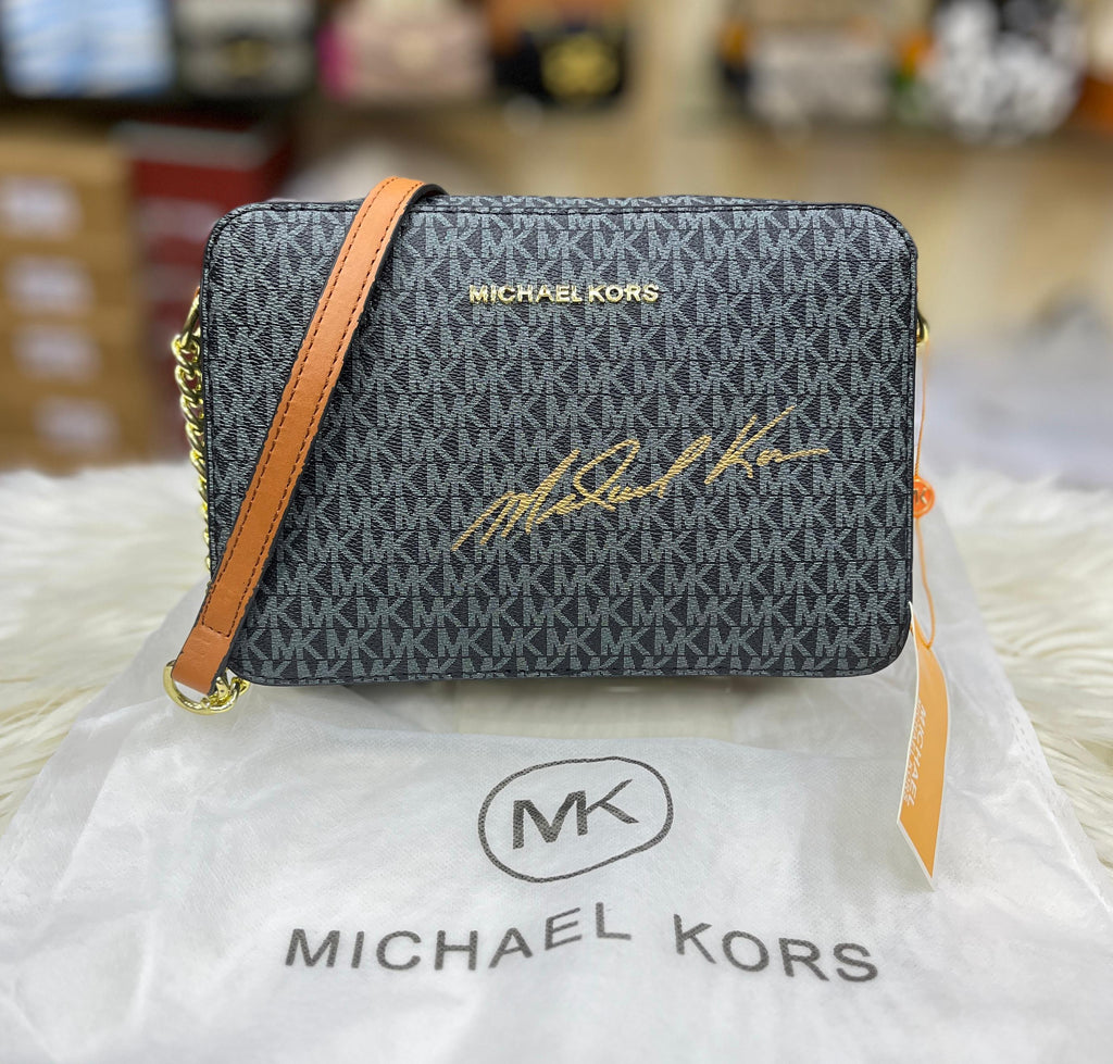 MICHAEL KORS Jet Set Medium Logo Signature Crossbody Bag – Chic Everyday Style