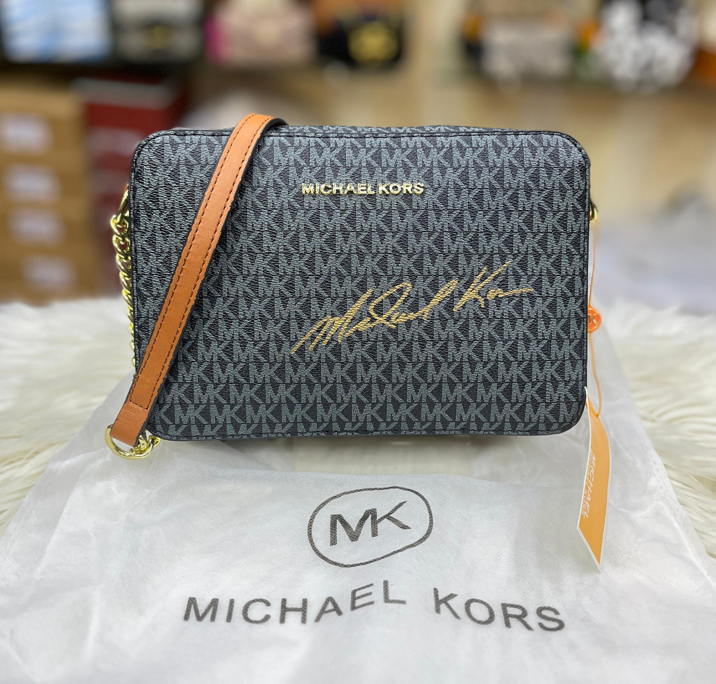 MICHAEL KORS Jet Set Medium Logo Signature Crossbody Bag – Chic Everyday Style
