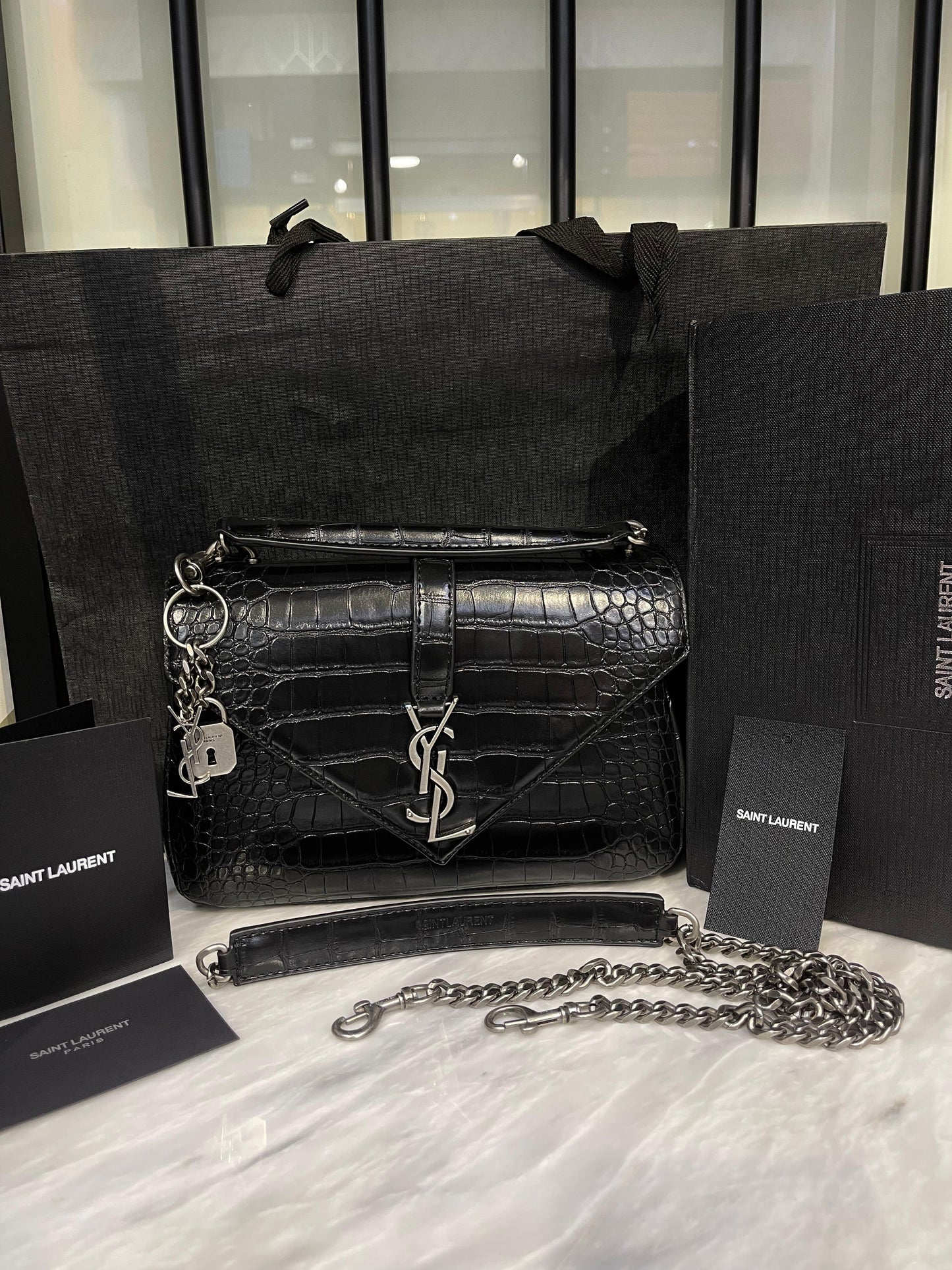 YSL College Medium Quilted Shoulder Bag