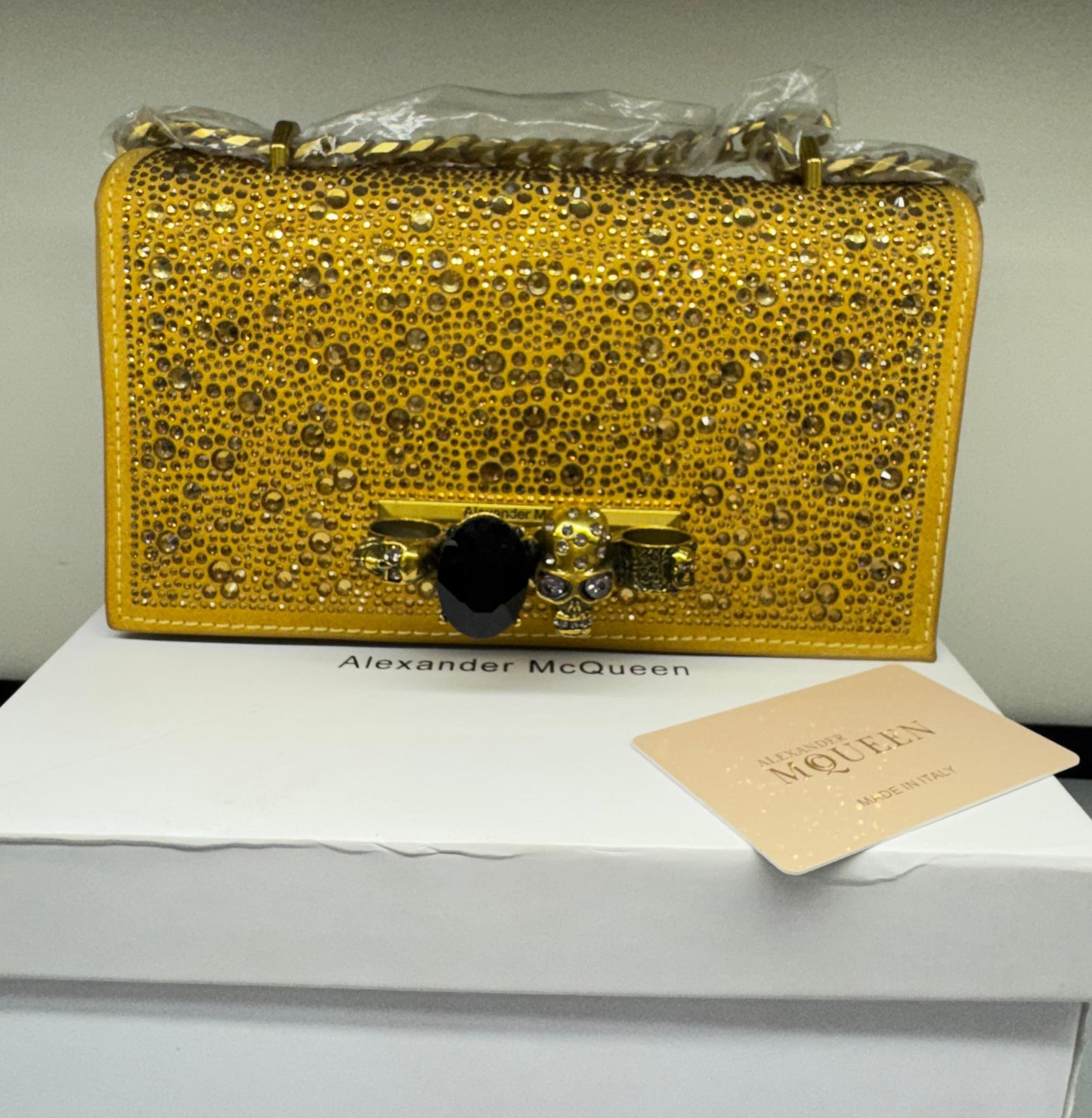 Alexander McQueen Crystal-Embellished Mini Jewelled Satchel – Luxe Statement