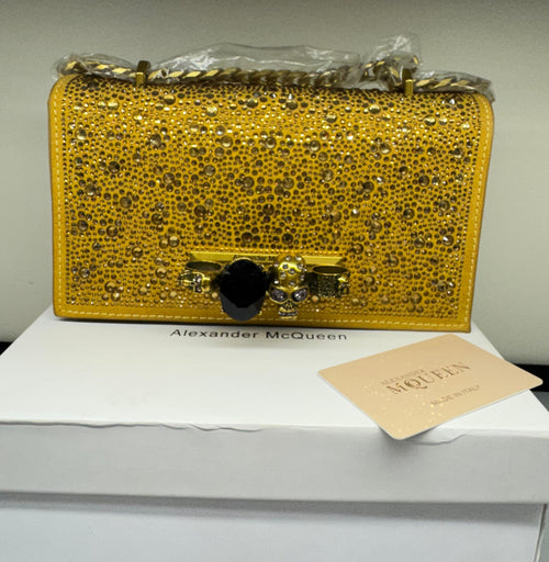 Alexander McQueen Crystal-Embellished Mini Jewelled Satchel – Luxe Statement
