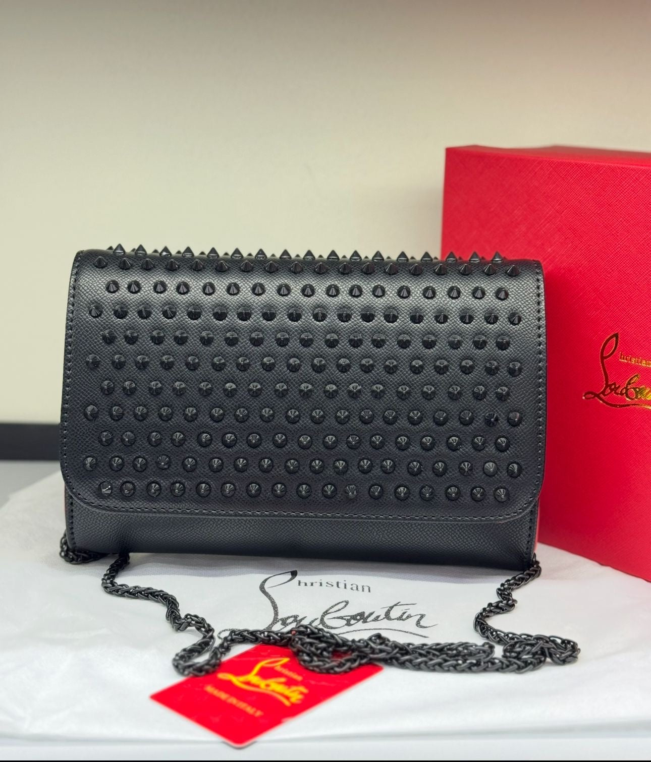 Christian Louboutin Paloma Spiked Clutch