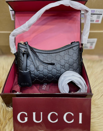 Gucci GG Embossed Leather Shoulder Bag – Rosso Ancora