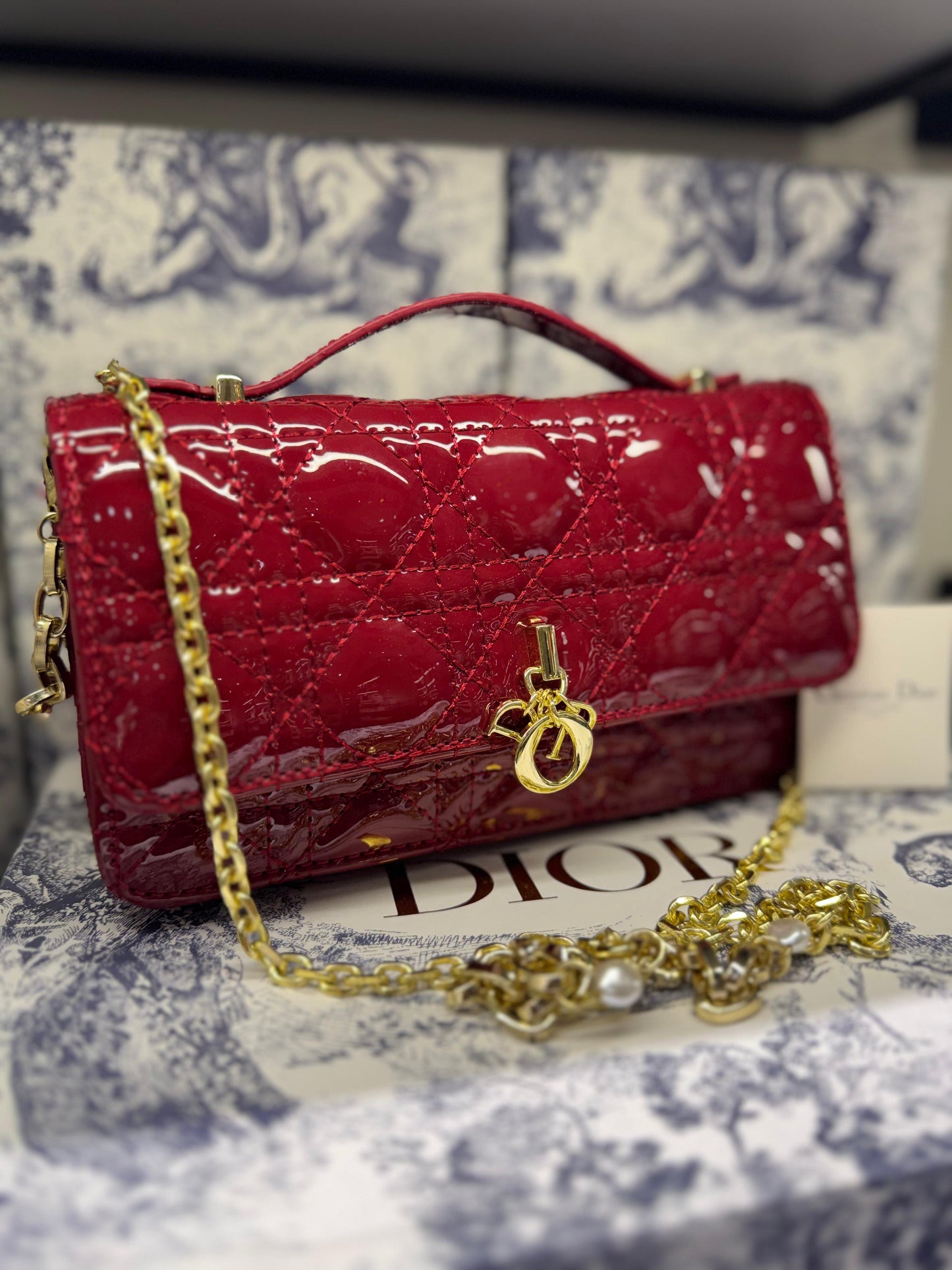 MY DIOR Mini Bag – Pearl Chain Crossbody