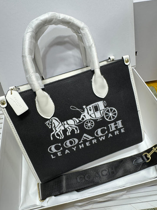 COACH Ace Tote Bag 35 – Canvas & Refined Calf Leather
