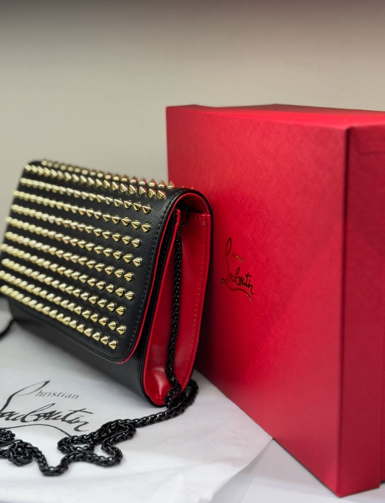 Christian Louboutin Paloma Spiked Clutch