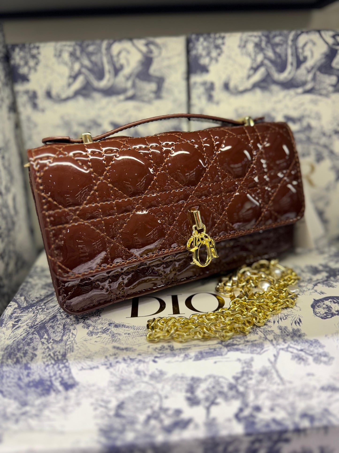 MY DIOR Mini Bag – Pearl Chain Crossbody