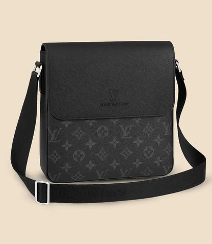 Louis Vuitton-Inspired Messenger Bag – Monogram Eclipse Black