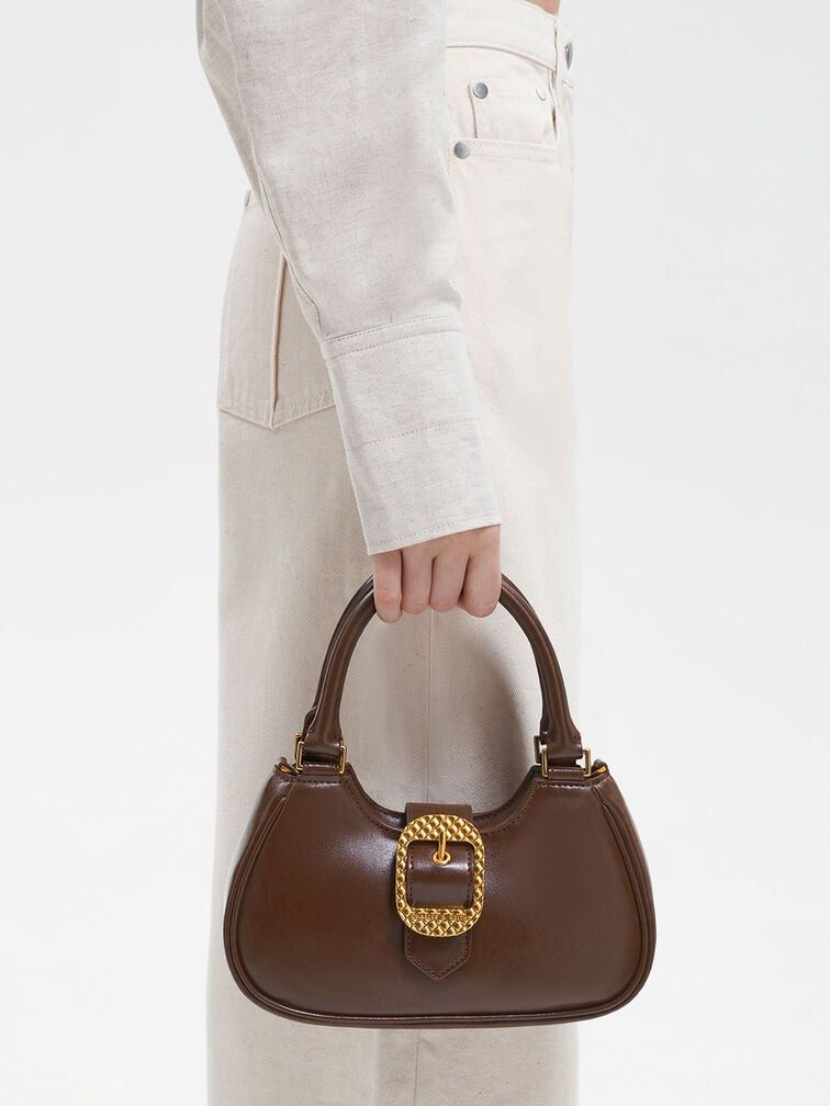 Charles & Keith Avis Belted Top Handle Bag