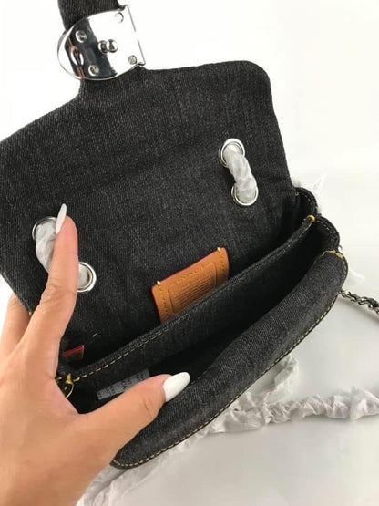COACH Denim Quilted Tabby Bag