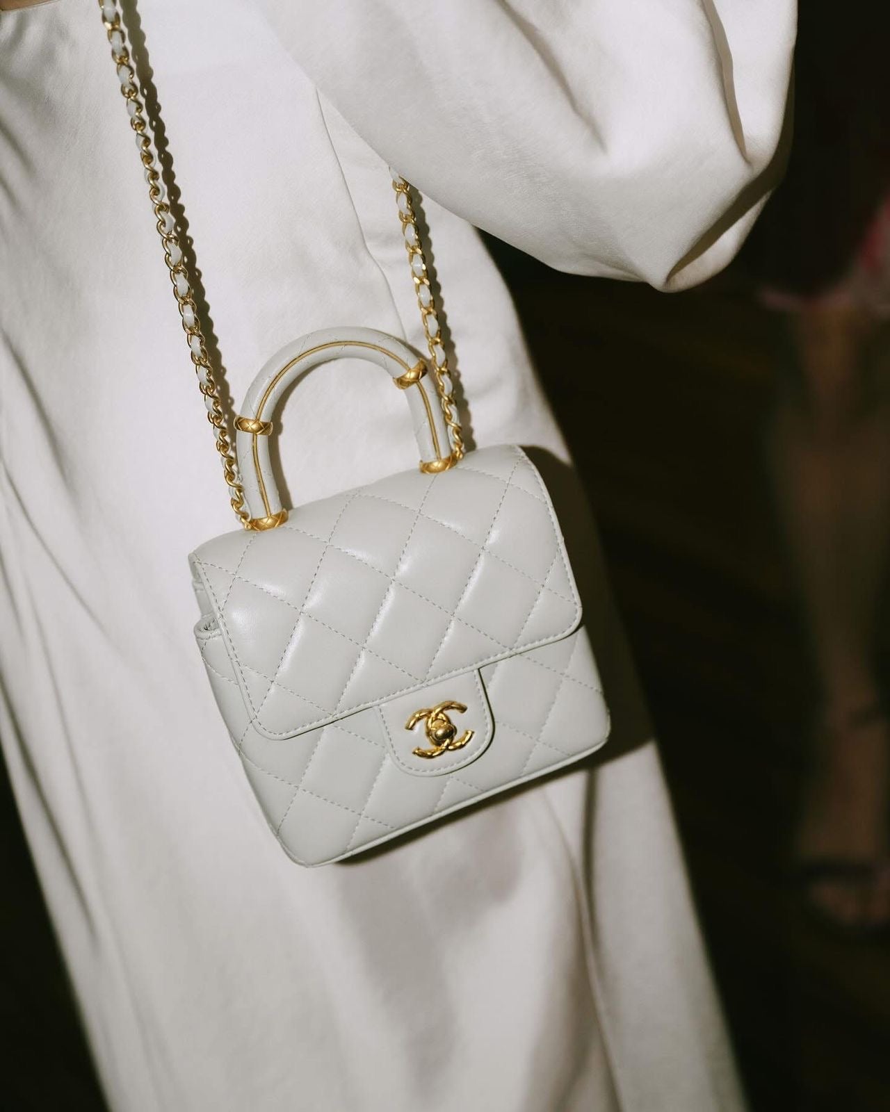 Chanel Mini Square Top Handle Flap – Lambskin