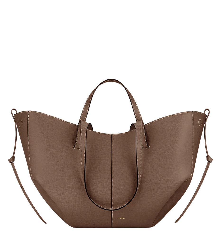 Polène Cyme – Edition Textured Taupe Tote Bag