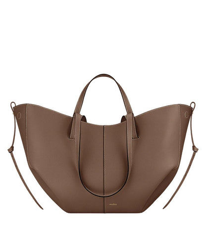 Polène Cyme – Edition Textured Taupe Tote Bag
