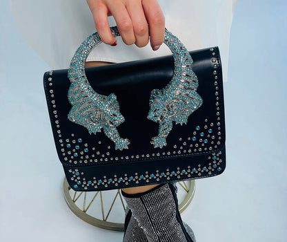 Roberto Cavalli Roar Crystal-Embellished Shoulder Bag