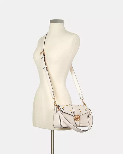 COACH Georgie Shoulder Bag – Colorblock Signature Canvas with Daisy Embroidery