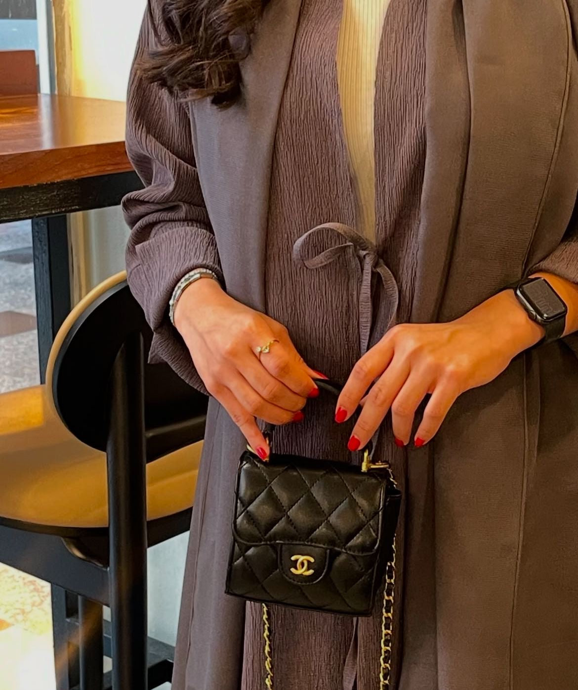 Chanel Mini Square Top Handle Flap – Lambskin