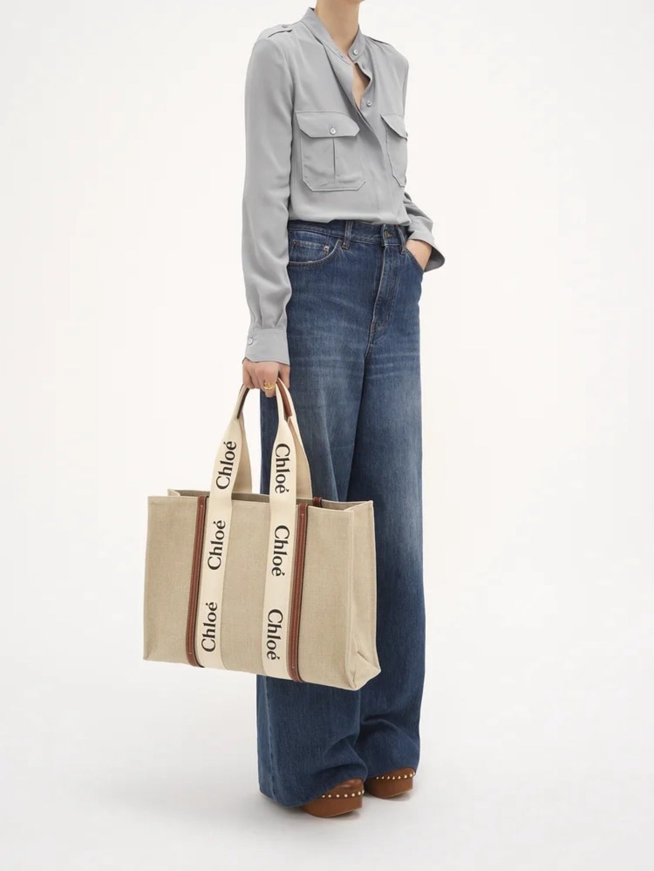 CHLOÉ Large Woody Tote Bag