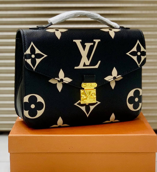 Louis Vuitton Pochette Métis Handbag – Black with White Monogram