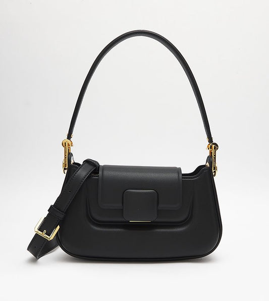 CHARLES & KEITH Koa Leather Push-Lock Top Handle Bag