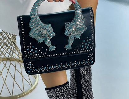 Roberto Cavalli Roar Crystal-Embellished Shoulder Bag